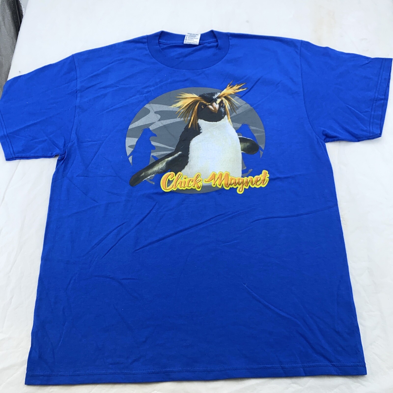 vintage 90s CHICK MAGNET ROCKHOPPER PENGUIN SEA WORLD T-Shirt LARGE/XL nature gallery