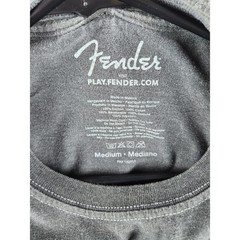 Fender Mens T Shirt Graphic Print Eagle Guitar American Flag Gray Size Medium