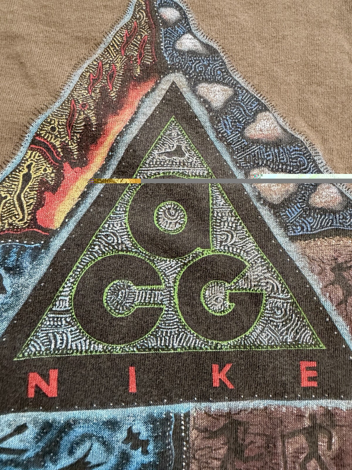 Vintage 90s Nike ACG All Conditions Gear Elements T-Shirt Double Sided Sz L Air gallery