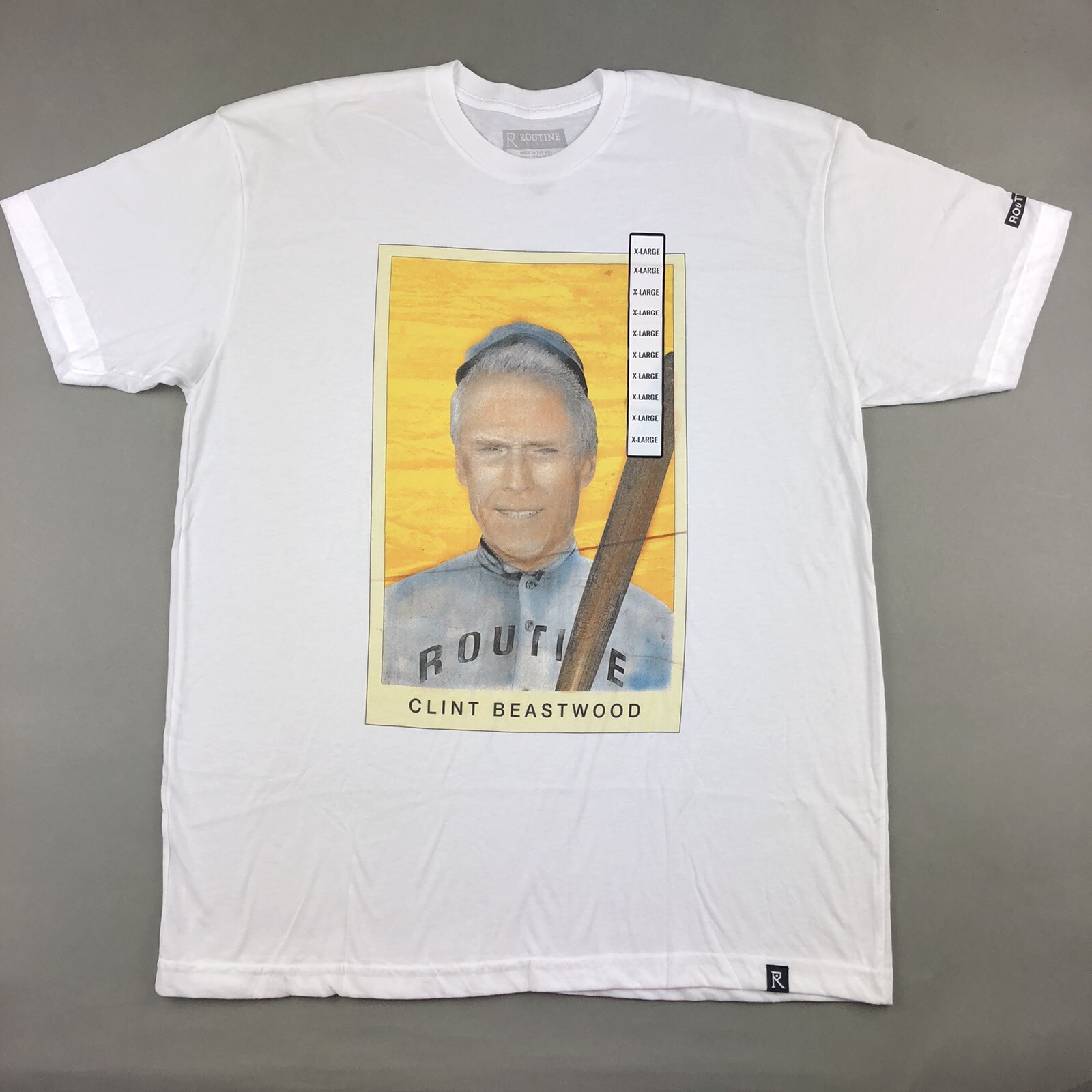 Clint Beastwood Routine Baseball Graphic T-shirt Mens Size XL NEW Made In USA