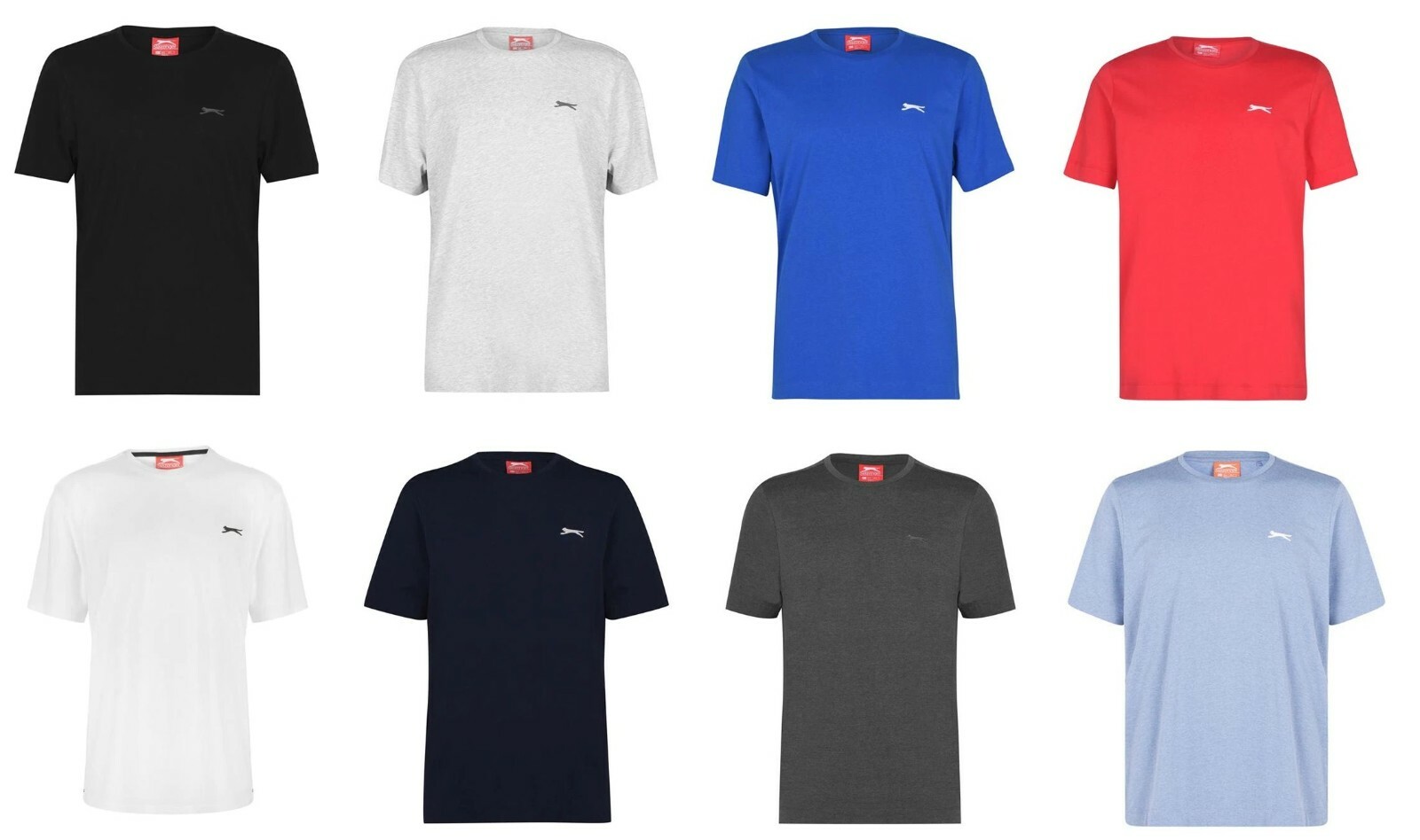 Mens Slazenger 100% Cotton Plain Crew Neck T Shirt XS S M L XL XXL 3XL 4XL BNWT gallery