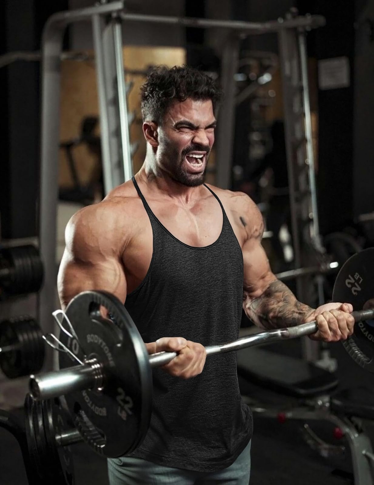 Muscle Cmdr Men's 3 Pack Stringer Tank Tops Bodybuilding Y-Back Gym Fitness W... gallery