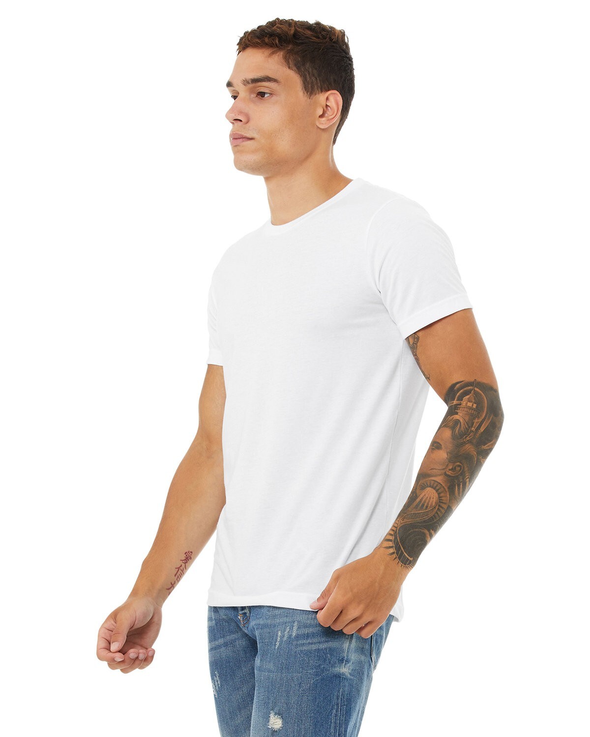 Bella + Canvas 3001CVC 3XL Solid White Blend CVC Jersey Unisex Tshirt gallery