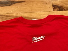Milwaukee Tools “Smooth From The Start” Red Short Sleeve Work T-Shirt Mens Large