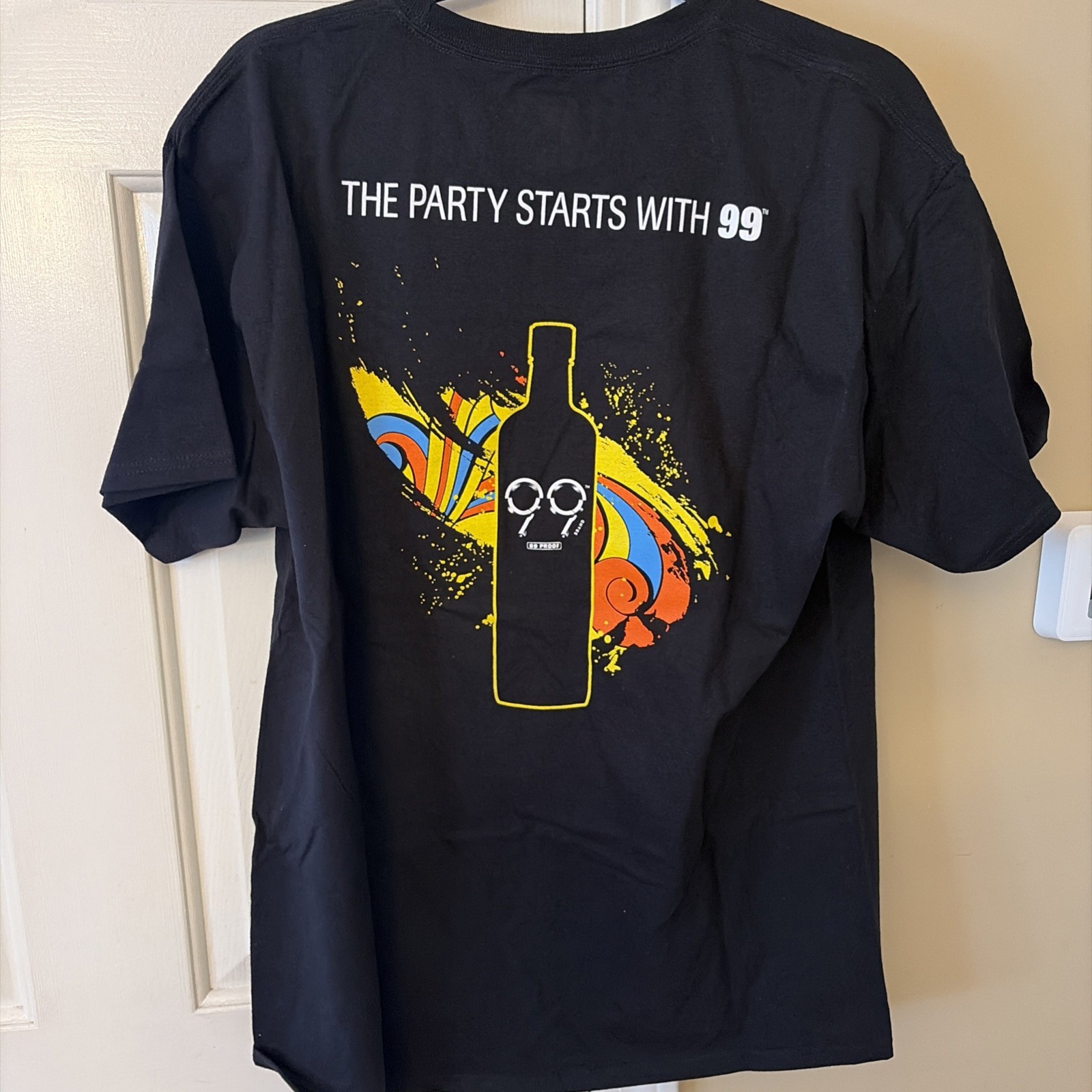 Lot If 9! 99 Proof Liqueurs Promotional T-shirt Men's Large Black NEW! gallery