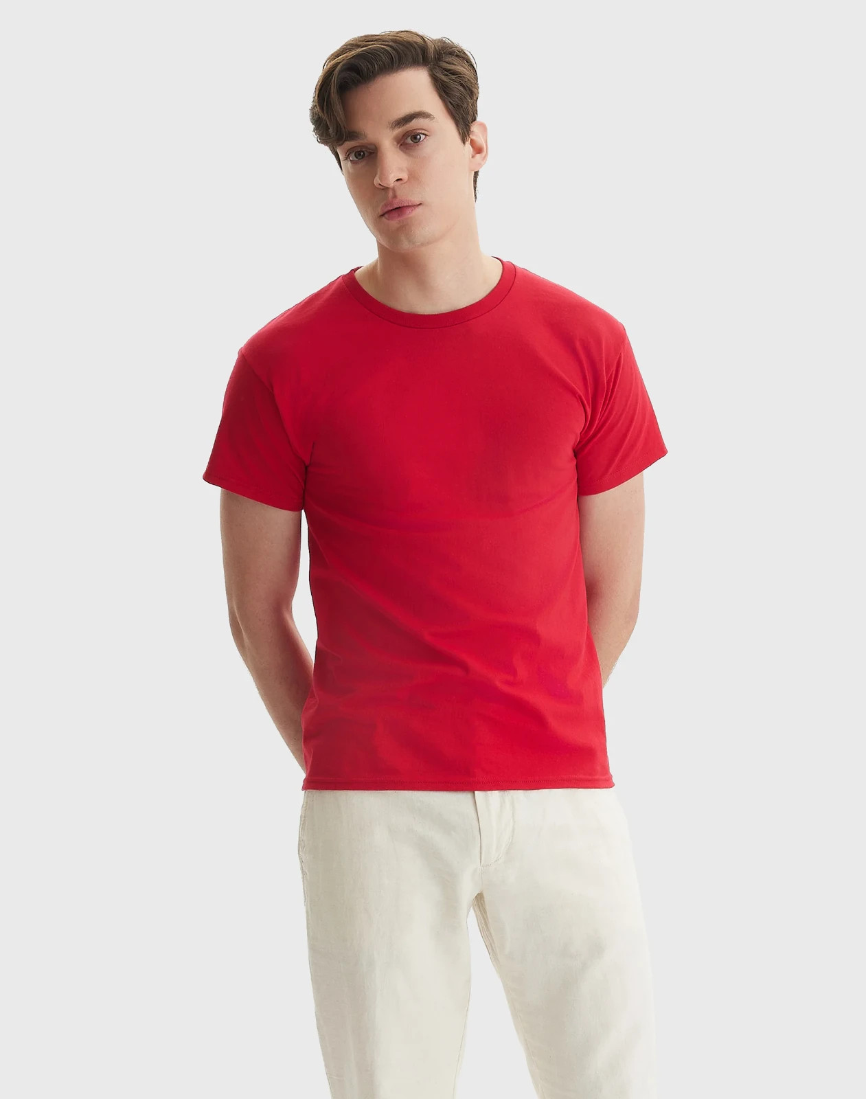 Hanes Men Crew neck T-Shirt 4-Pack ComfortSoft 100% Cotton Heavyweight Tee Plain gallery
