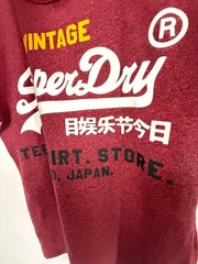 Superdry Men’s Orange Label DKH Retail Limited Edition Vintage Logo Tee Burgundy