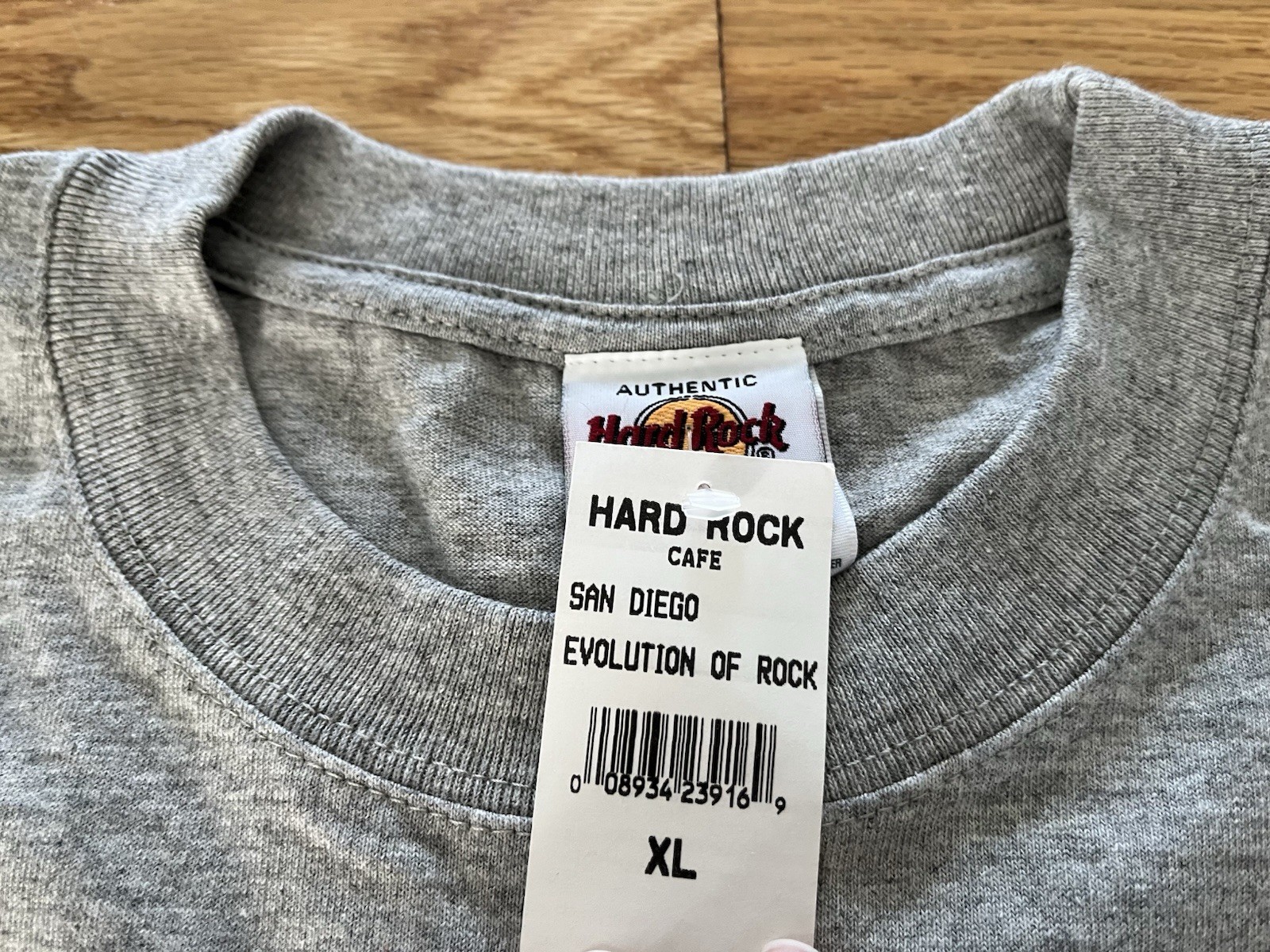 Vintage Hard Rock Cafe San Diego Evolution of Rock Shirt Mens XL Gray Deadstock gallery