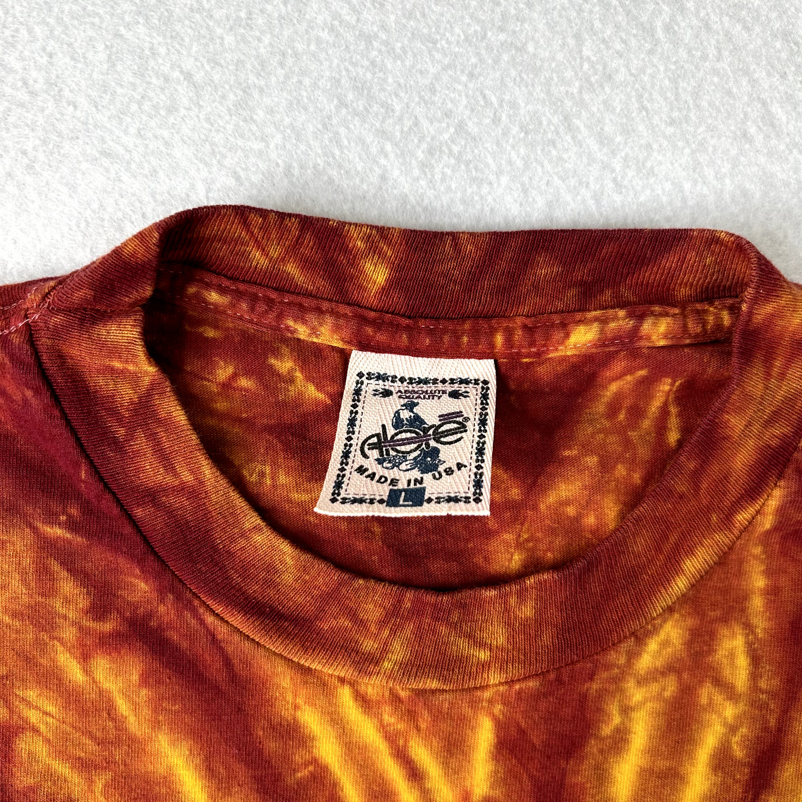 Vintage Joes Crab Shack T-Shirt Mens L Tie Dye Single Stitch Made in USA Alore gallery