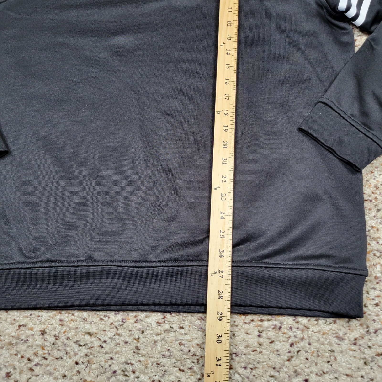 Adidas Shirt Mens Large Black Performance 1/4 Zip Long Sleeve Climalite Golf A3 gallery