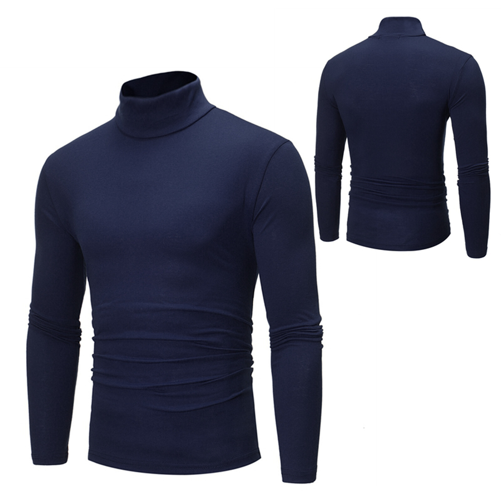 Men Top Stand Collar Pullover Sport Tops Long Sleeve Shirt Fitness Blouse Warm gallery
