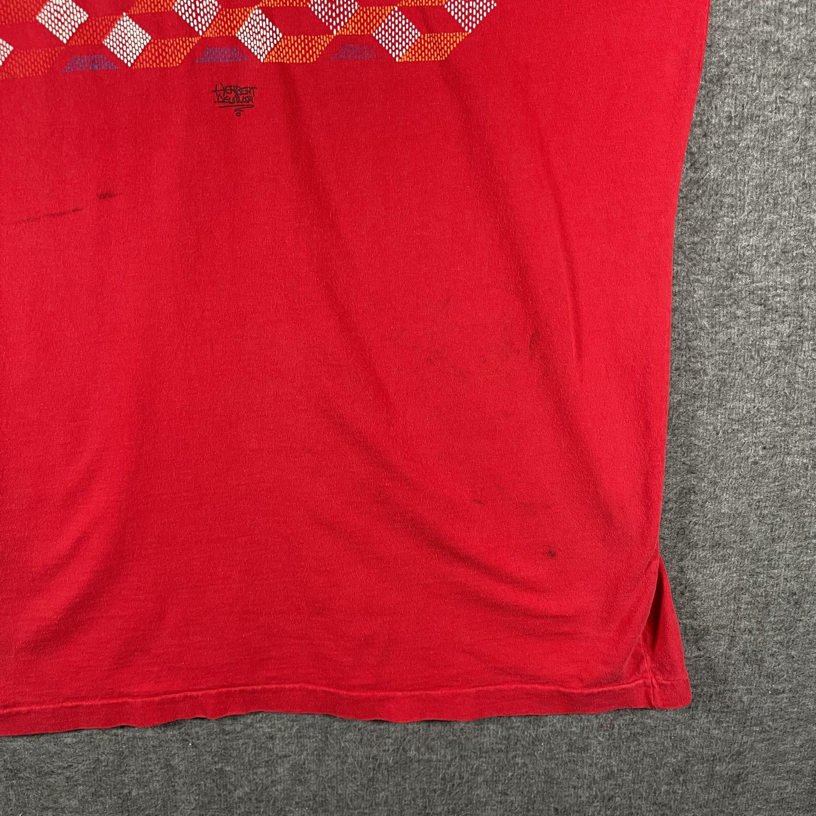 Vintage El Salvador Herbert Aguilar Graphic Shirt Mens Large Red Tourist Tee 80s gallery