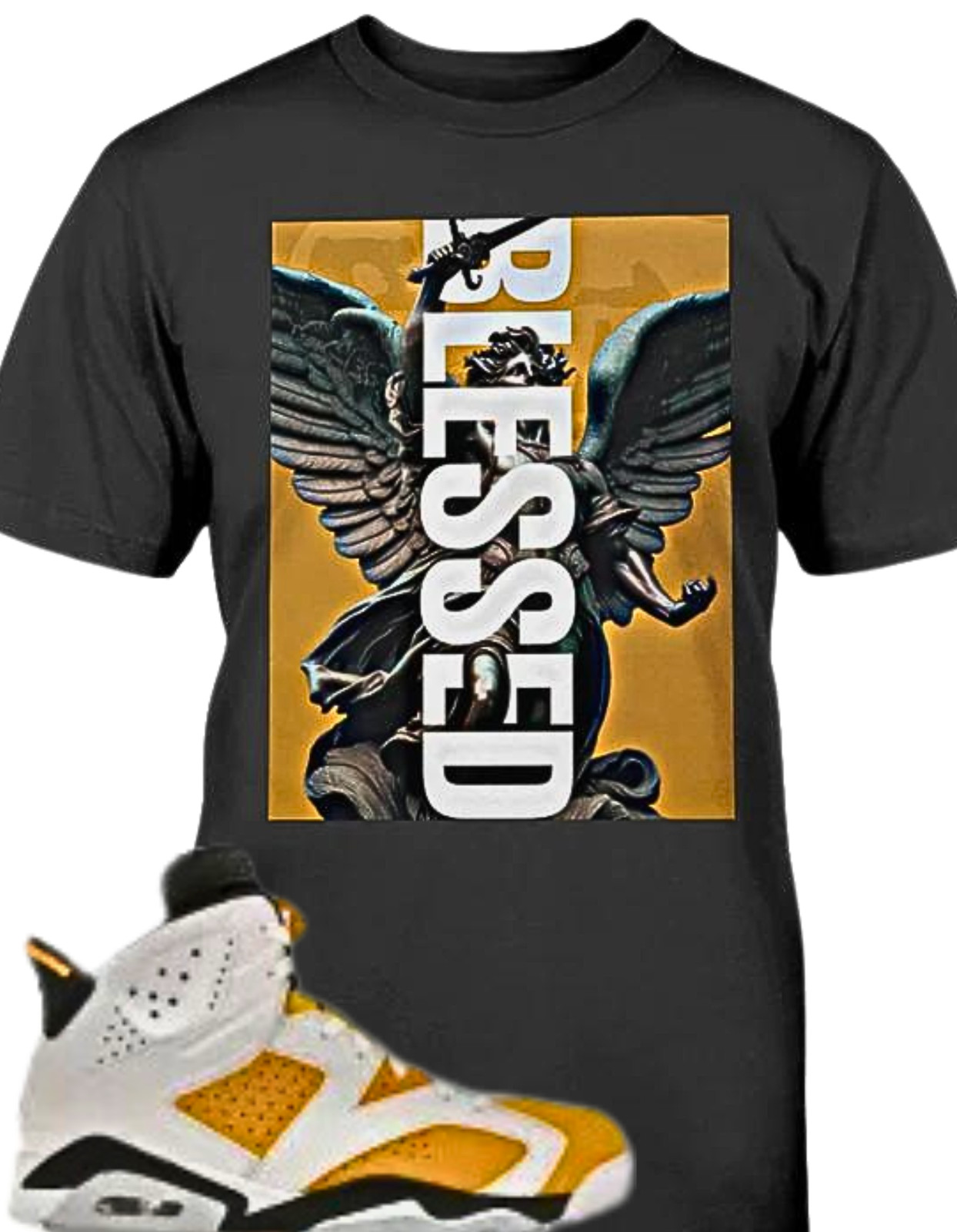 SNEAKER EFFECT Shirt To Match Jordan 6 Retro Yellow Ochre sneakers