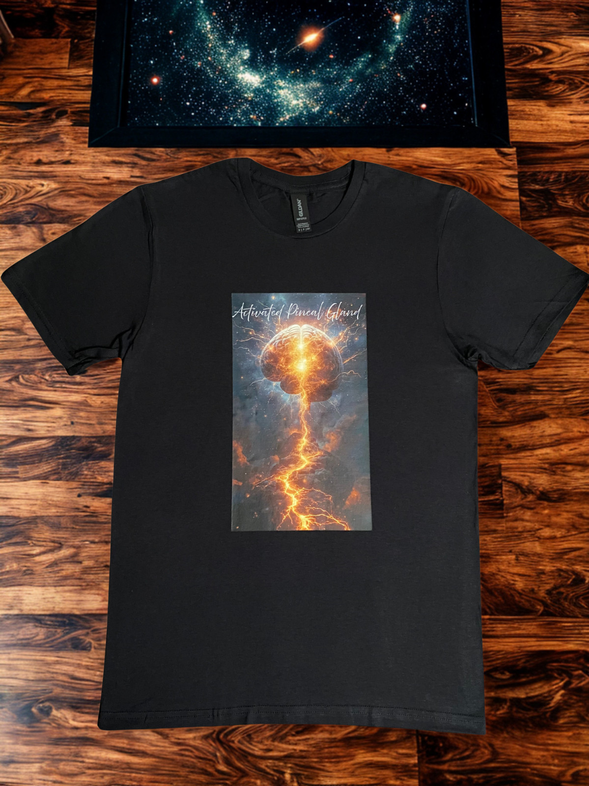 DTF Custom Made - ACTIVATED PINEAL GLAND Short Sleeve T-Shirt - Black SML gallery