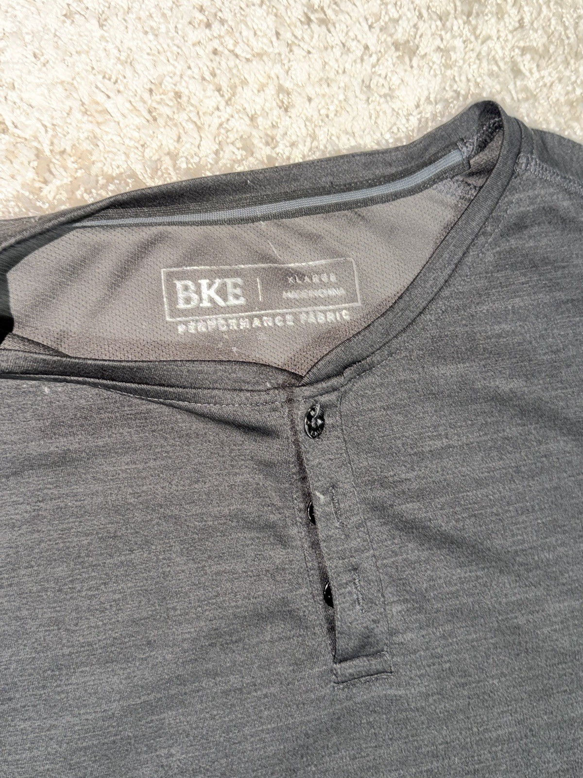 BKE Performance Shirt Mens Size XL Grey Workout Gym Lightweight Comfort gallery