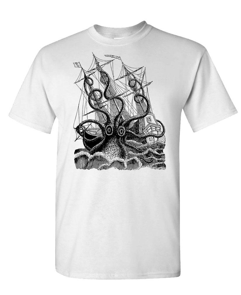 SEA MONSTER KRAKEN - Unisex Cotton T-Shirt Tee Shirt gallery