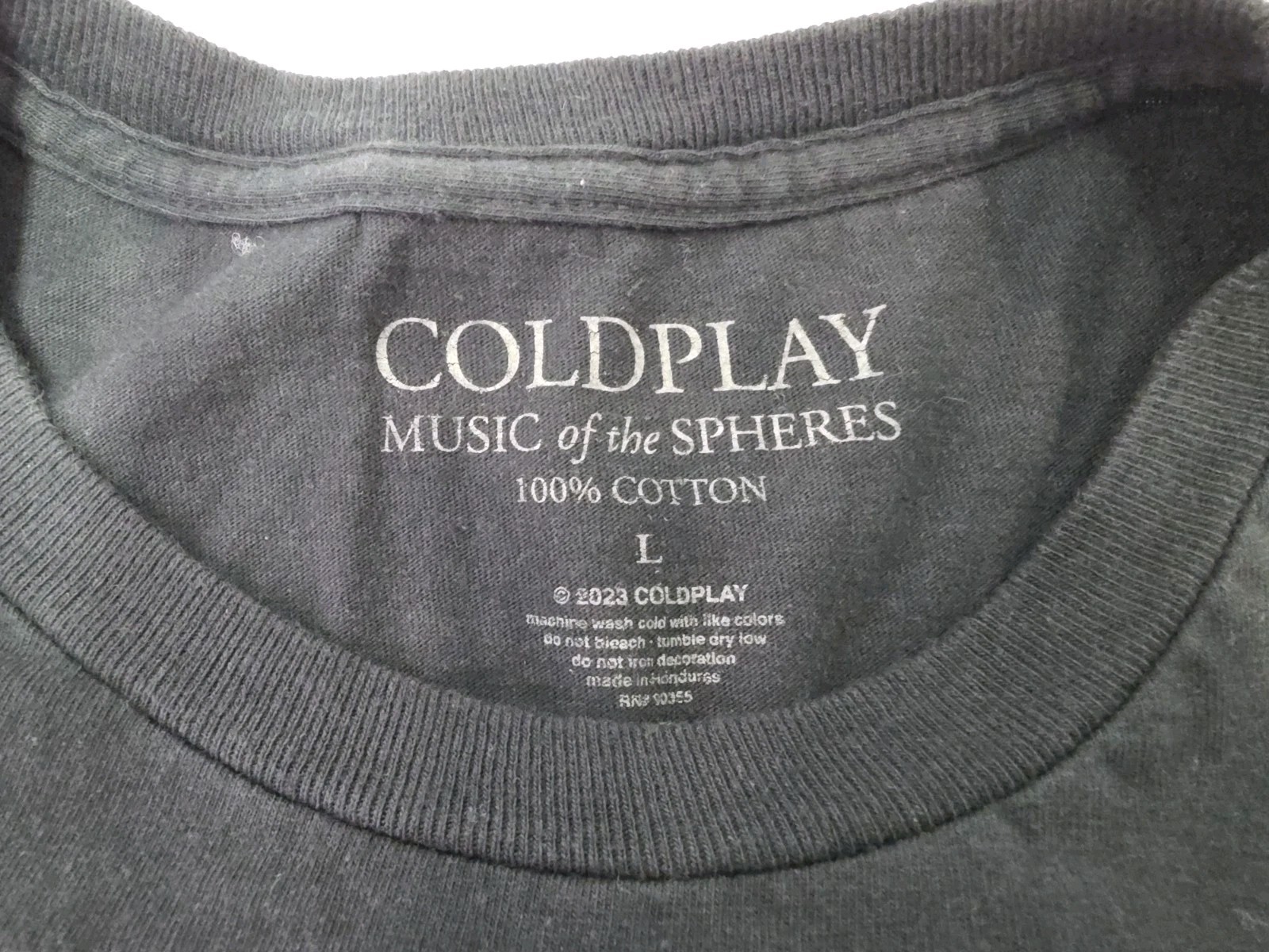 COLDPLAY Music of the Spheres 2023 Tour Concert T-Shirt Large Black gallery