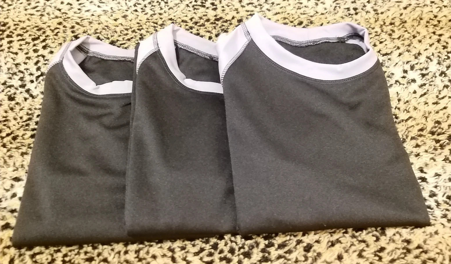 3 Packs Men's 3/4 Sleeve Crew Neck Raglan Jersey Baseball Tee Shirts Size L gallery