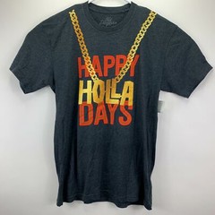 Kid Dangerous Mens Happy Holla Days Short Sleeve T-Shirt Charcoal Gray M