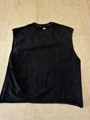 YoungLA Elevated Essentials Cut Off, Black Wash Size Large
