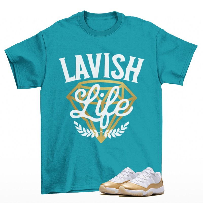 Lavish Sneaker Shirt Teal to Match Jordan 11 Low Mother's Day AH7860-102 gallery