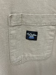Walls Work Wear 3 Button Short Sleeve T-Shirt M Brown Pocket (2 small holes)