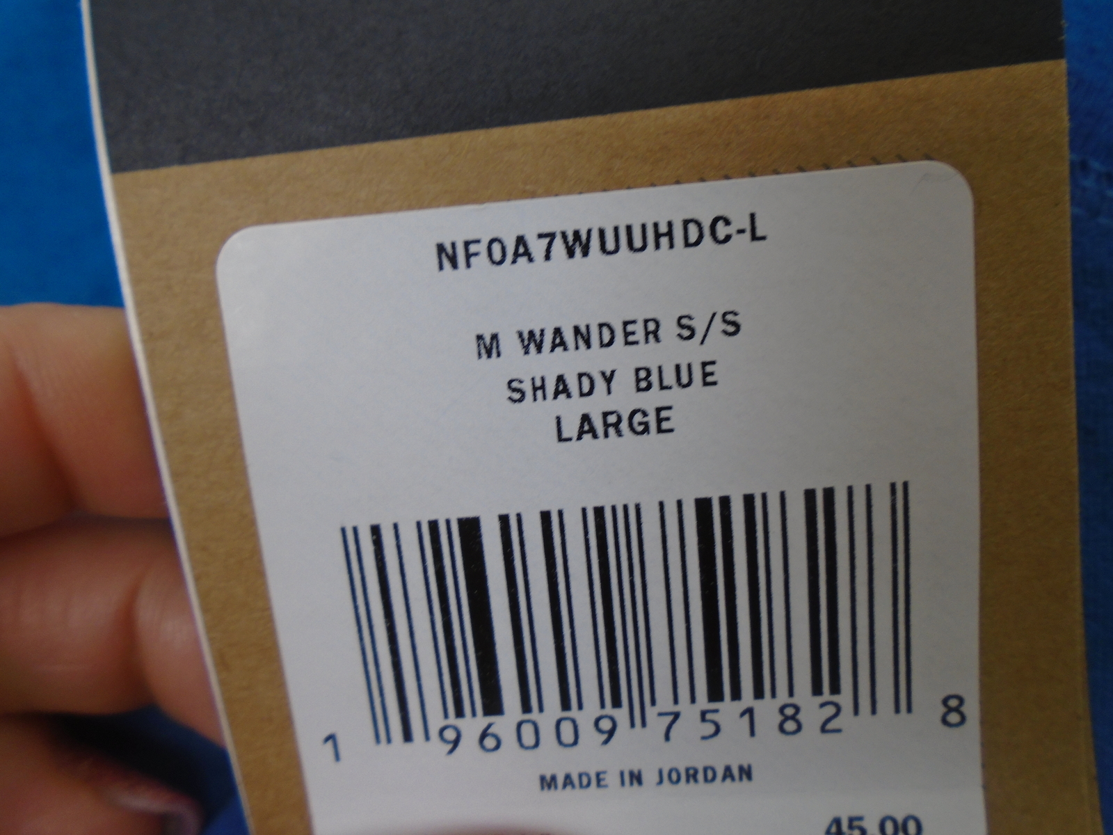THE NORTH FACE NF0A7WUUHDC-L MENS WANDER SHORT SLEEVE SHIRT SHADY BLUE LARGE gallery
