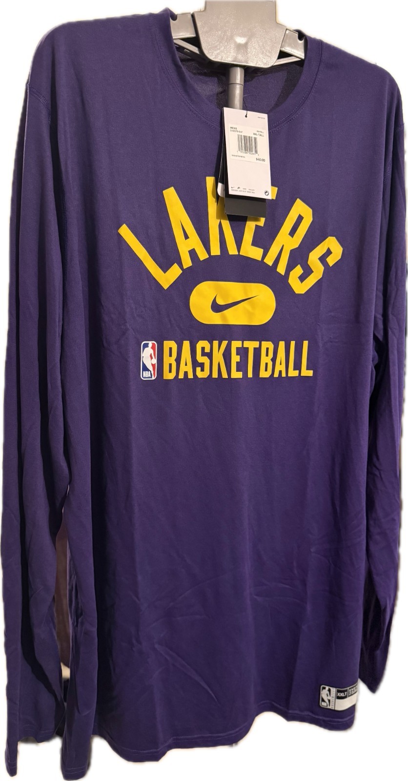 NWT Los Angeles Lakers Dri Fit Practice Shirt Size Mens XXLT gallery