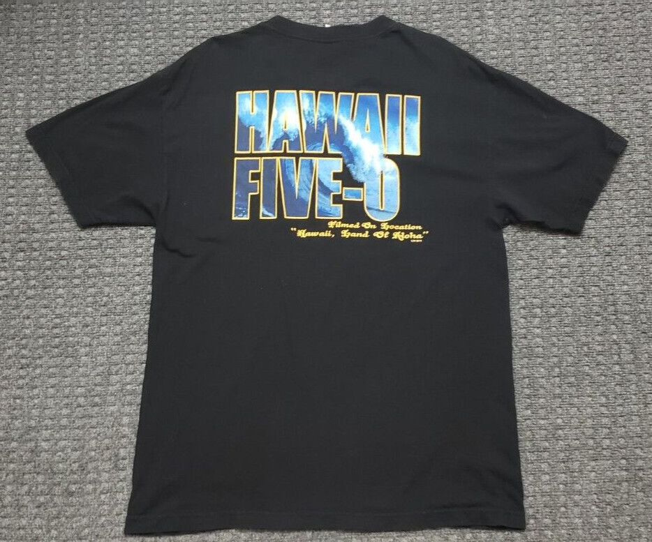 Hawaii Five O Men’s Large Black T Shirt 2010 First Season Film Crew Edition