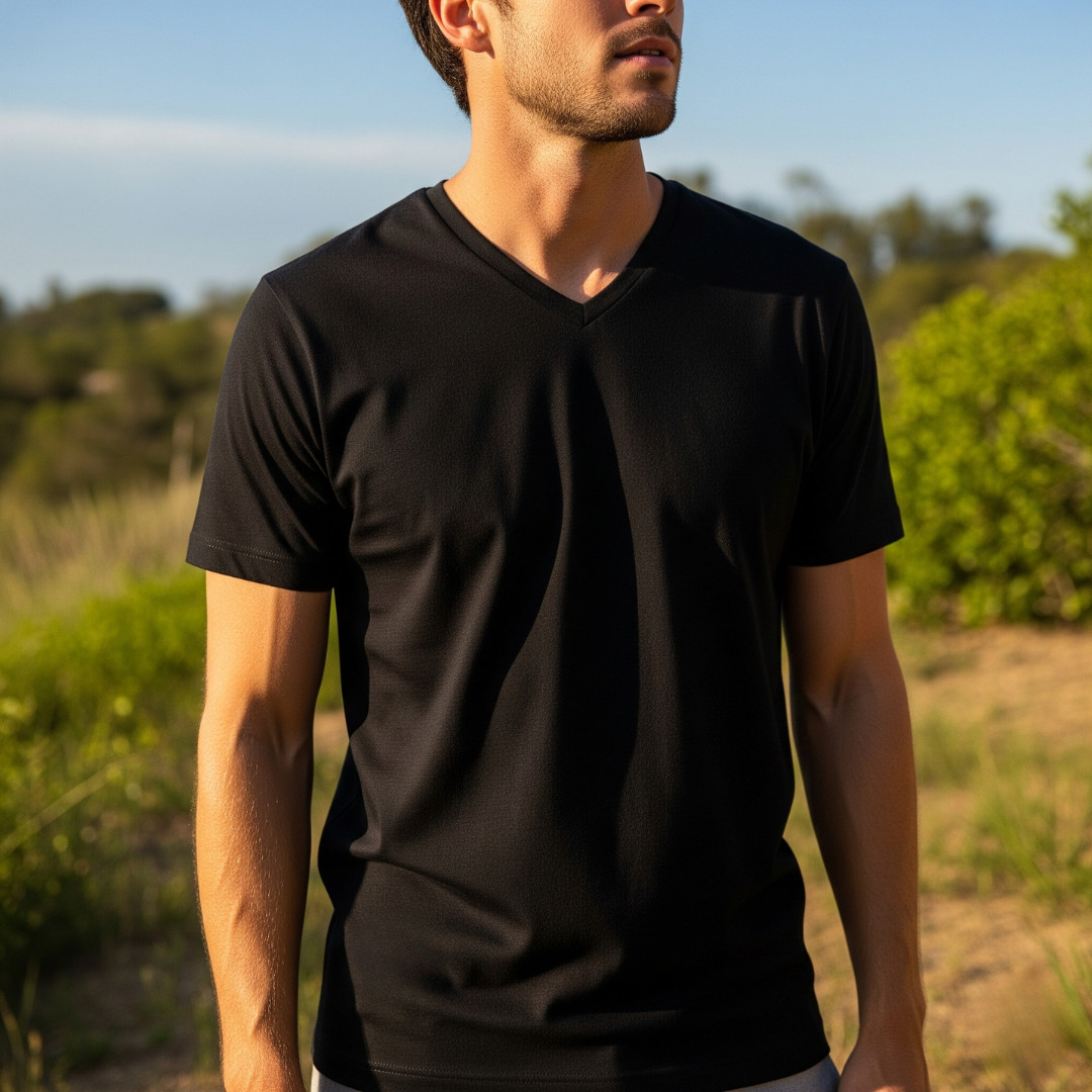 Mens Crew neck 3 Pack Solid 100% Cotton Double Neck Ribbed S-5XL gallery