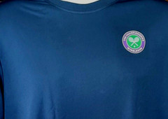 Wimbledon Logo on Deep Navy LS T’s 3.8-OZ, 100% Poly Dry-Fit New / Limited Run