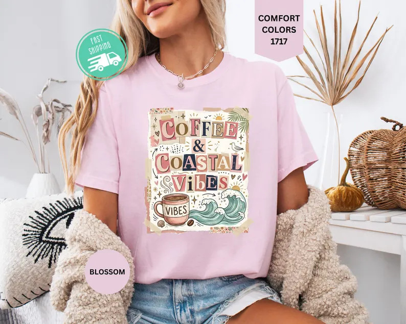 Coastal Coffee Comfort Tee gallery