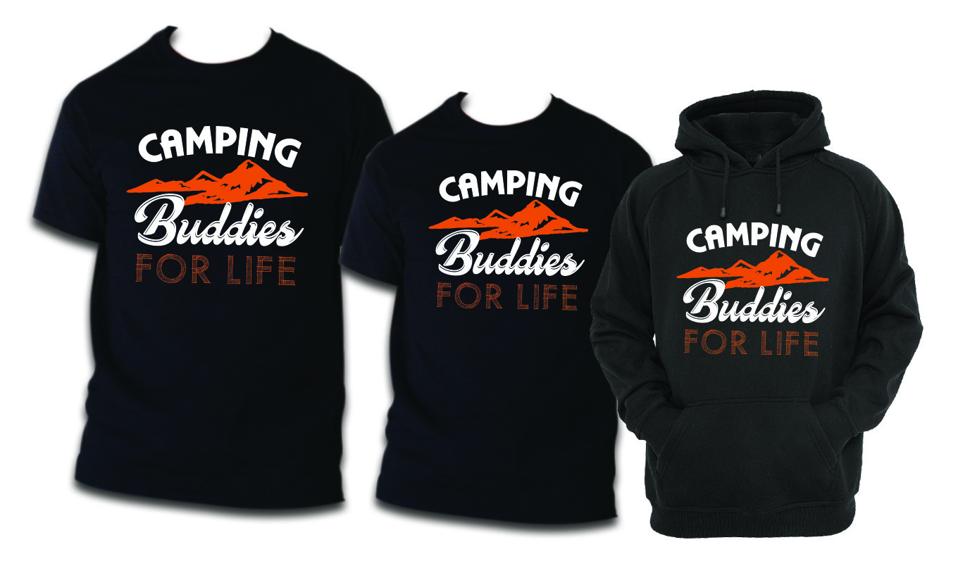 Camping Buddies for Life tee Shirt Gift Outdoor lover Funny Adventure Shirts gallery