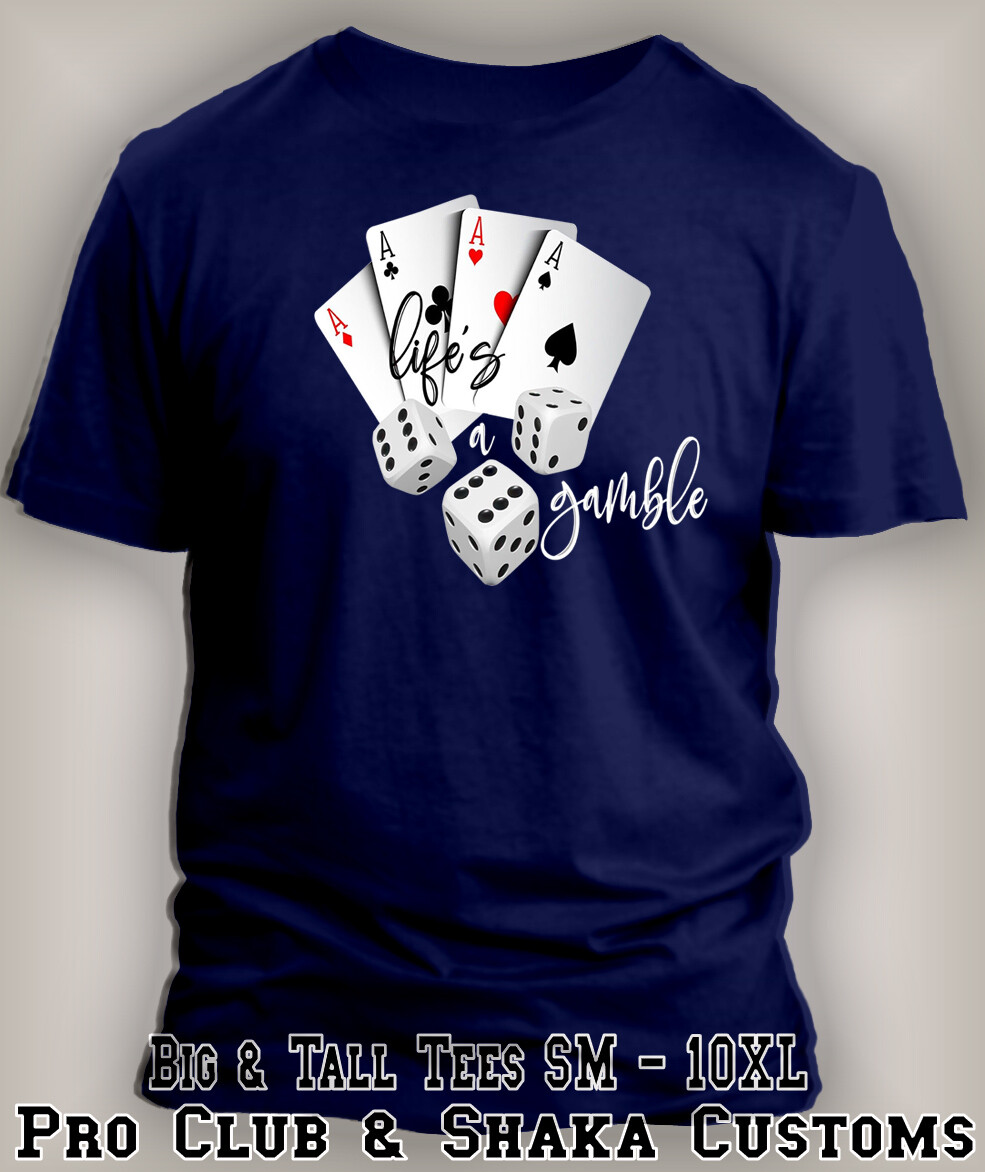 Mens Life's A Gamble Tee Shirt Compatible with Nike Air Force 1 Low Midnight gallery