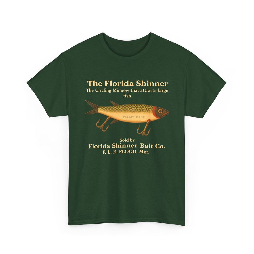 The Florida Shinner Bait Co. Frostproof FL Flood Minnow Fishing Lure T-Shirt