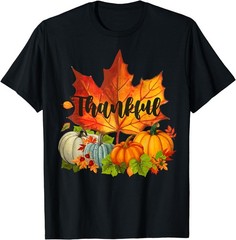 Happpy Thanksgiving Day Autumn Fall Maple Leaves Unisex T-Shirt, Friends Gift