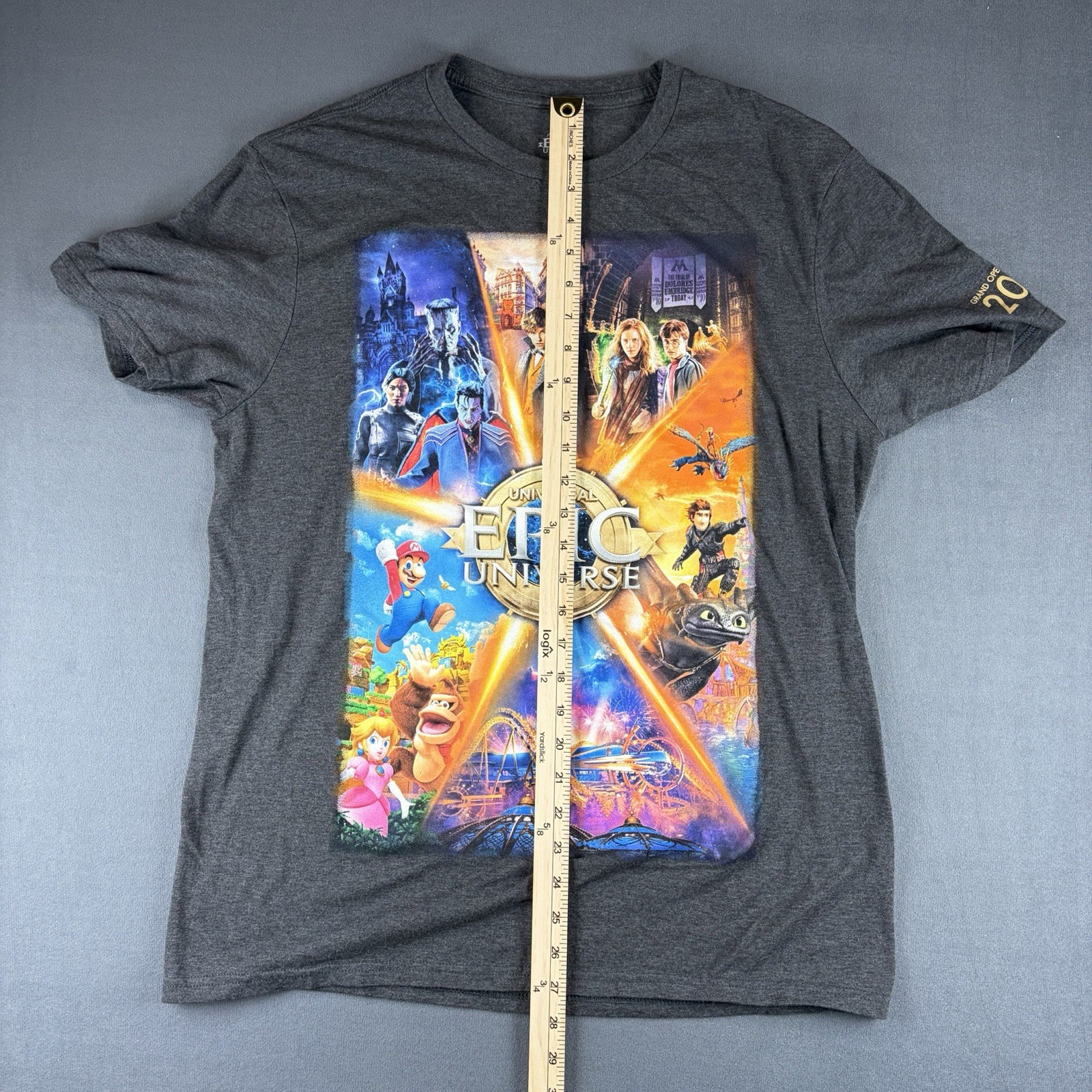 2025 Epic Universe Grand Opening Day T-Shirt Gray Size Large Free Shipping #62 gallery
