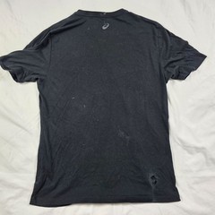 Asics Mens Logo Graphic Tee Medium Black Casual Short Sleeve T-Shirt Lightweight