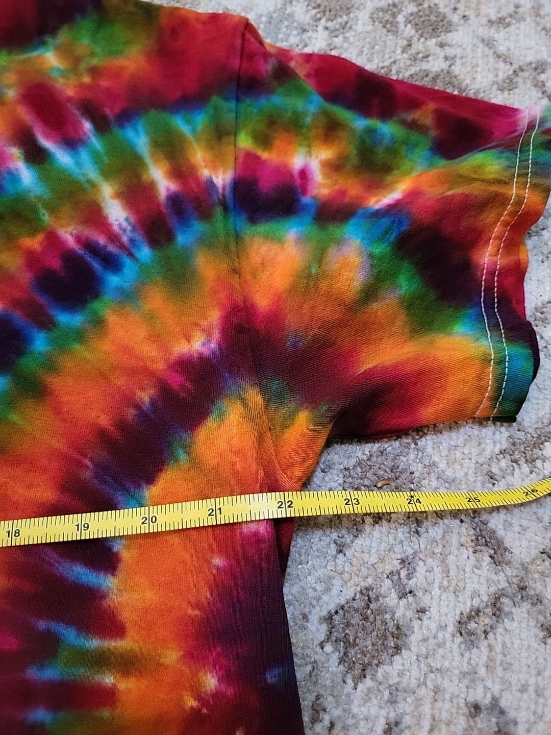 Hand Tie Dyed T Shirt Men's Medium 100% Cotton Pre Washed ShortSleeve Gift #5 gallery