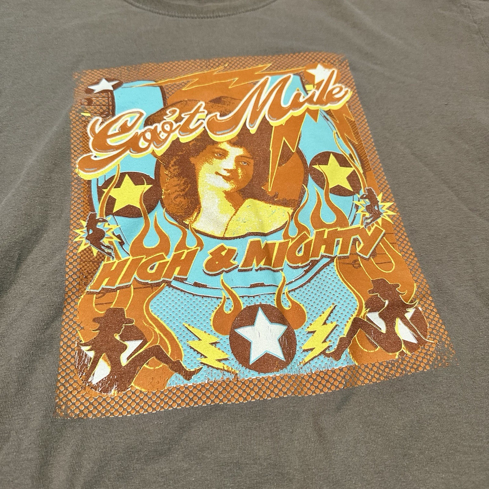 Gov’t Mule 2006 High & Mighty Tour T-Shirt Vintage Style Rock Tee Brown XL-ish gallery