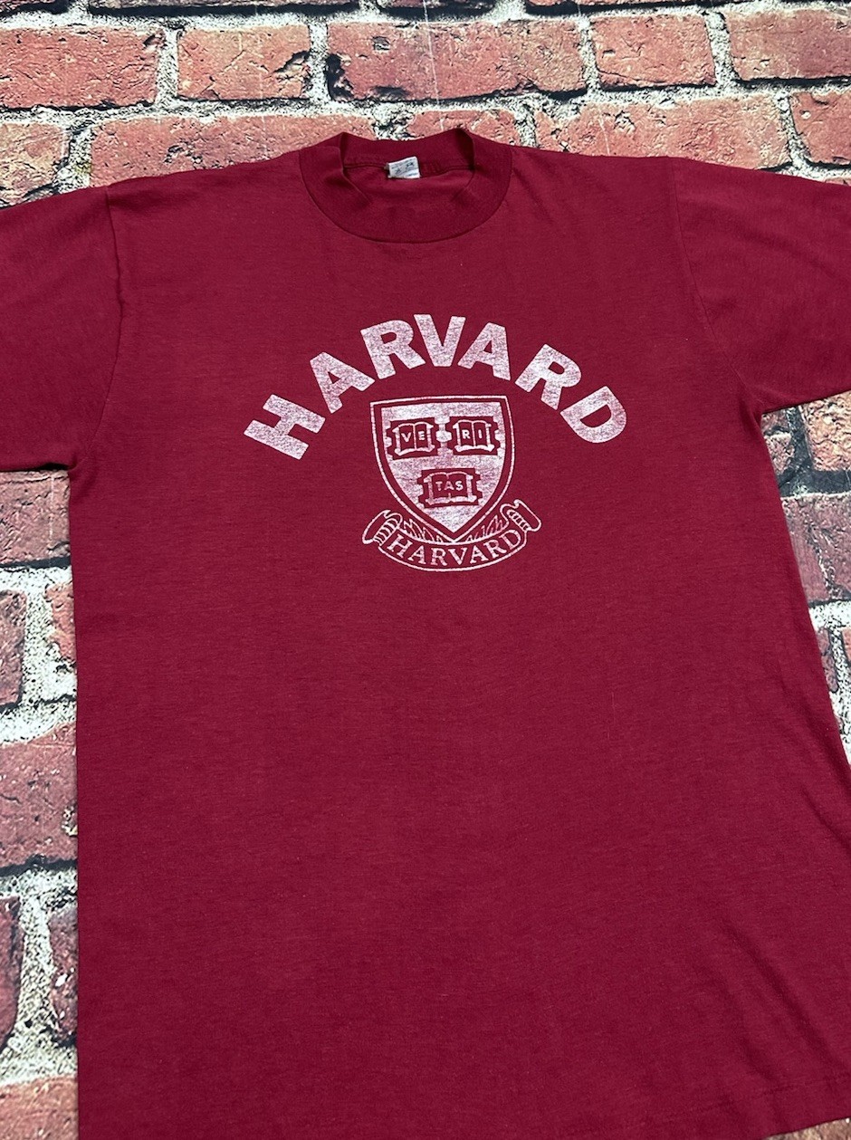 Vintage Harvard University Crest T-Shirt Single Stitch 80s Men’s Large Artex gallery