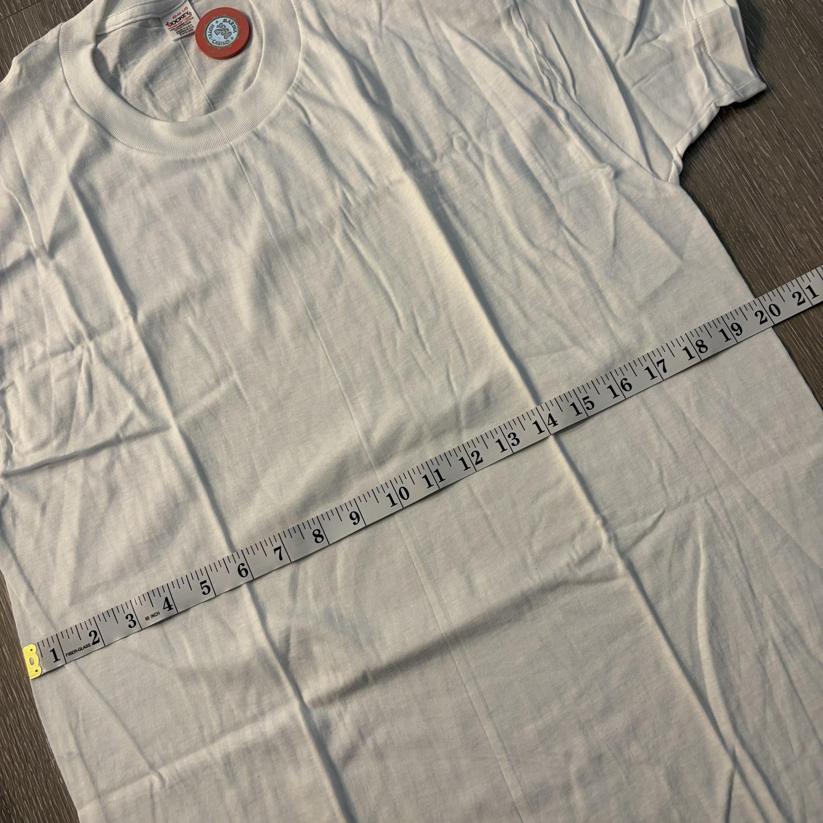 Jockey Shirt Mens Large White Power Knit Blank Tee T-Shirt Crewneck USA gallery