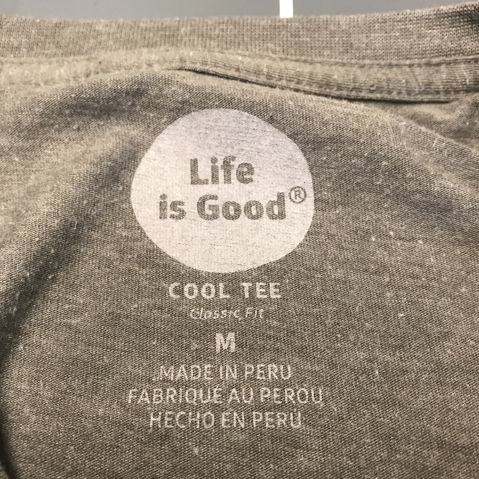Life Is Good T-Shirt Mens M Grey Graphic Cotton Tee Logo Lounge Chair Relax gallery