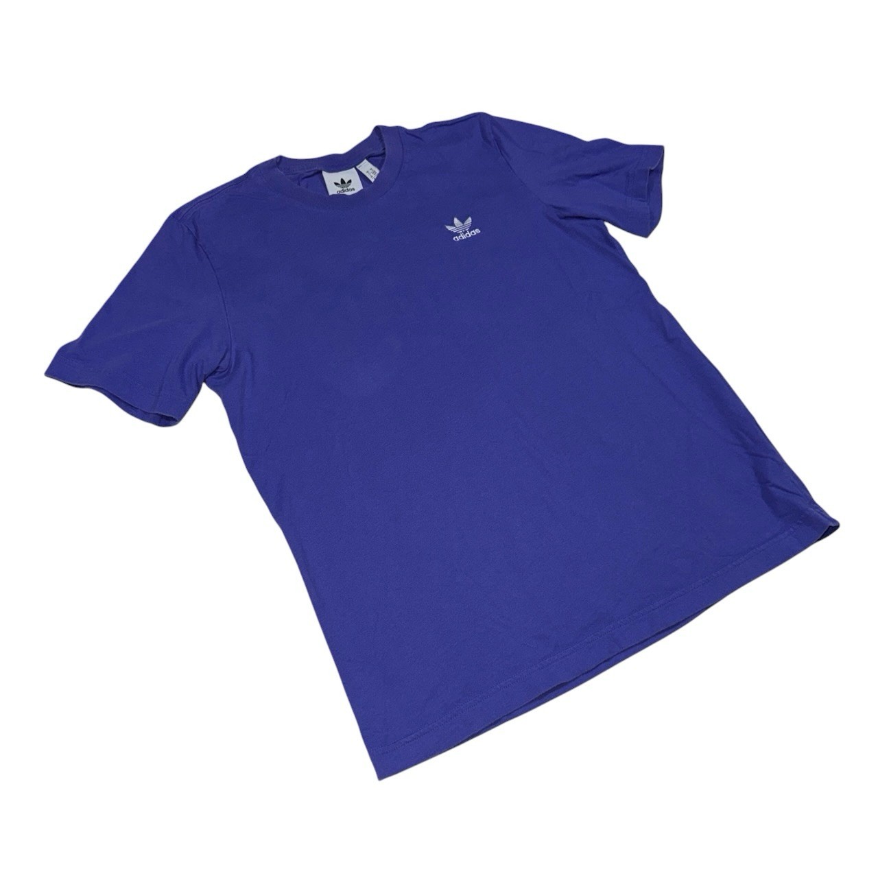 Adidas Embroidered Logo T Shirt Men’s Size Small Purple Short Sleeve Graphic gallery