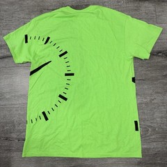 Gildan Men’s Lime Green Clock Short Sleeve T Shirt 100% Cotton Size Medium #566