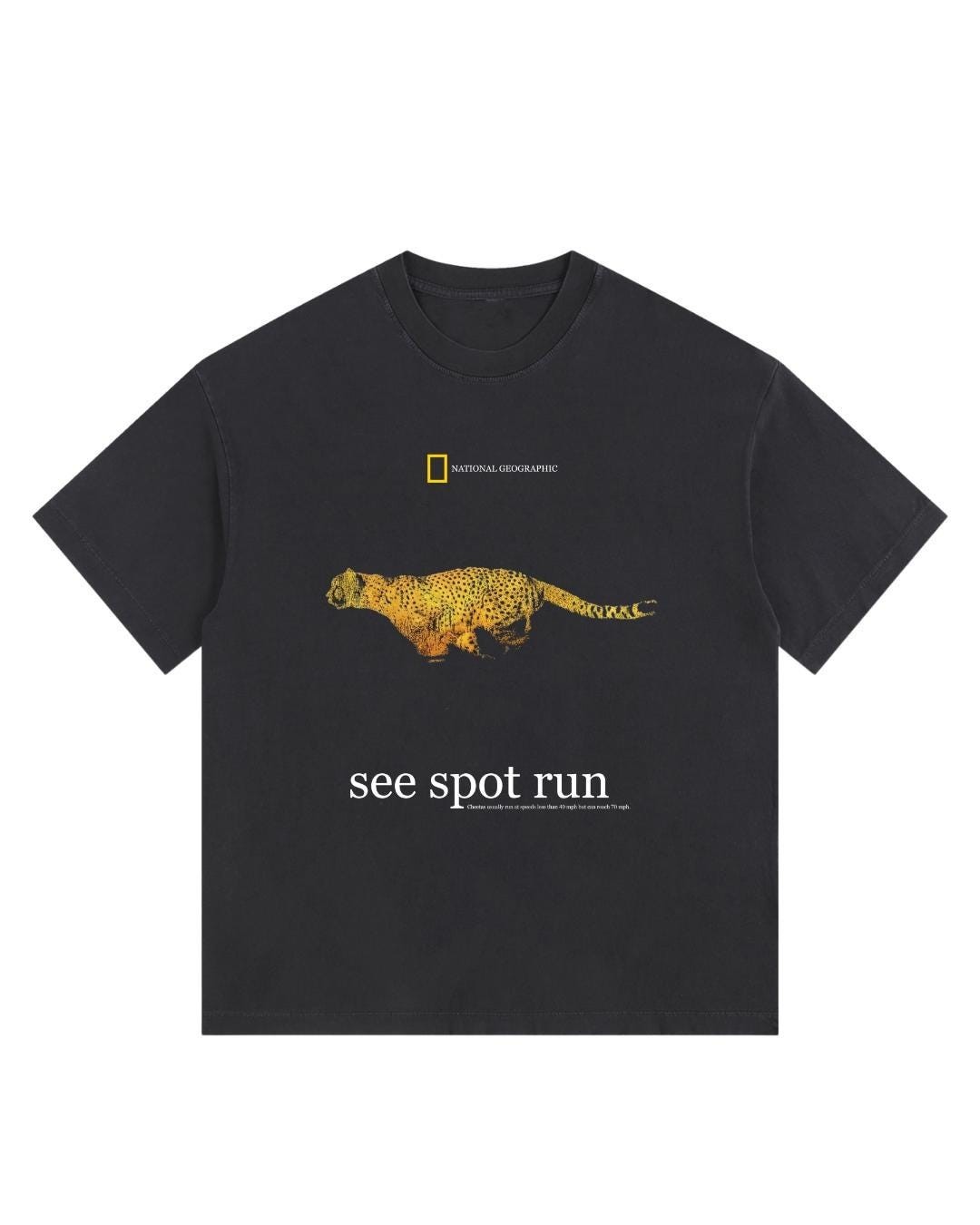 Nat Geo Graphic Tee Cheetah See Spot Run 2000 39 s Vintage gallery