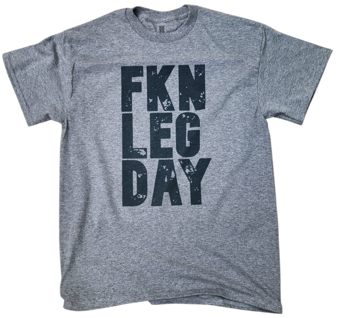 Men’s Leg day T-shirt vintage gray color soft style T-shirt true to size new