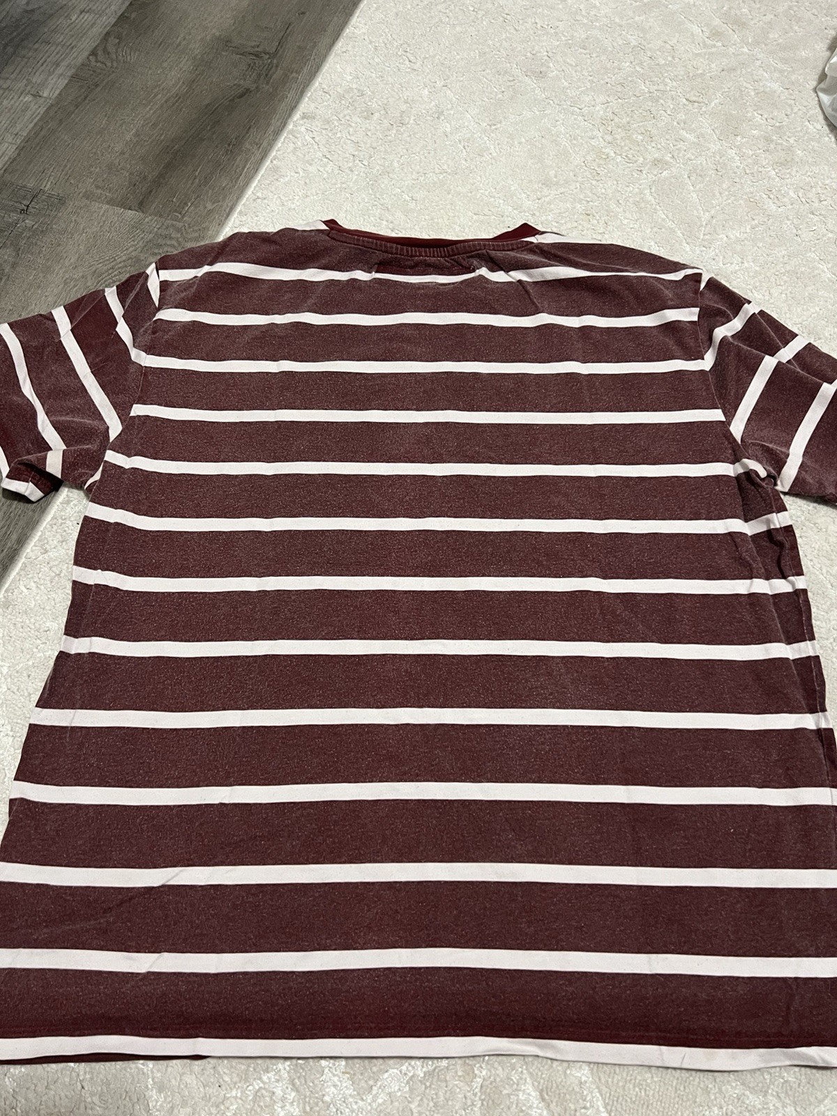 Guess Originals Shirt Mens Medium Red White Striped Embroidered Tee Streetwear gallery