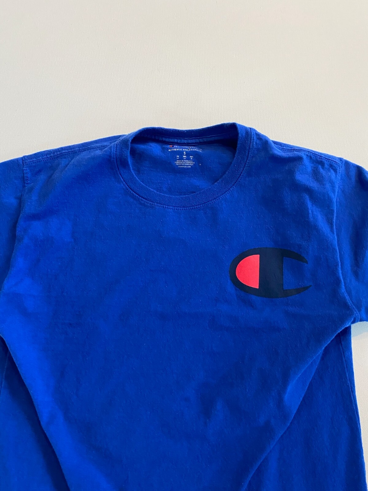 Champion Shirt Men's Small Royal Blue Cotton Tee Activewear Casual gallery