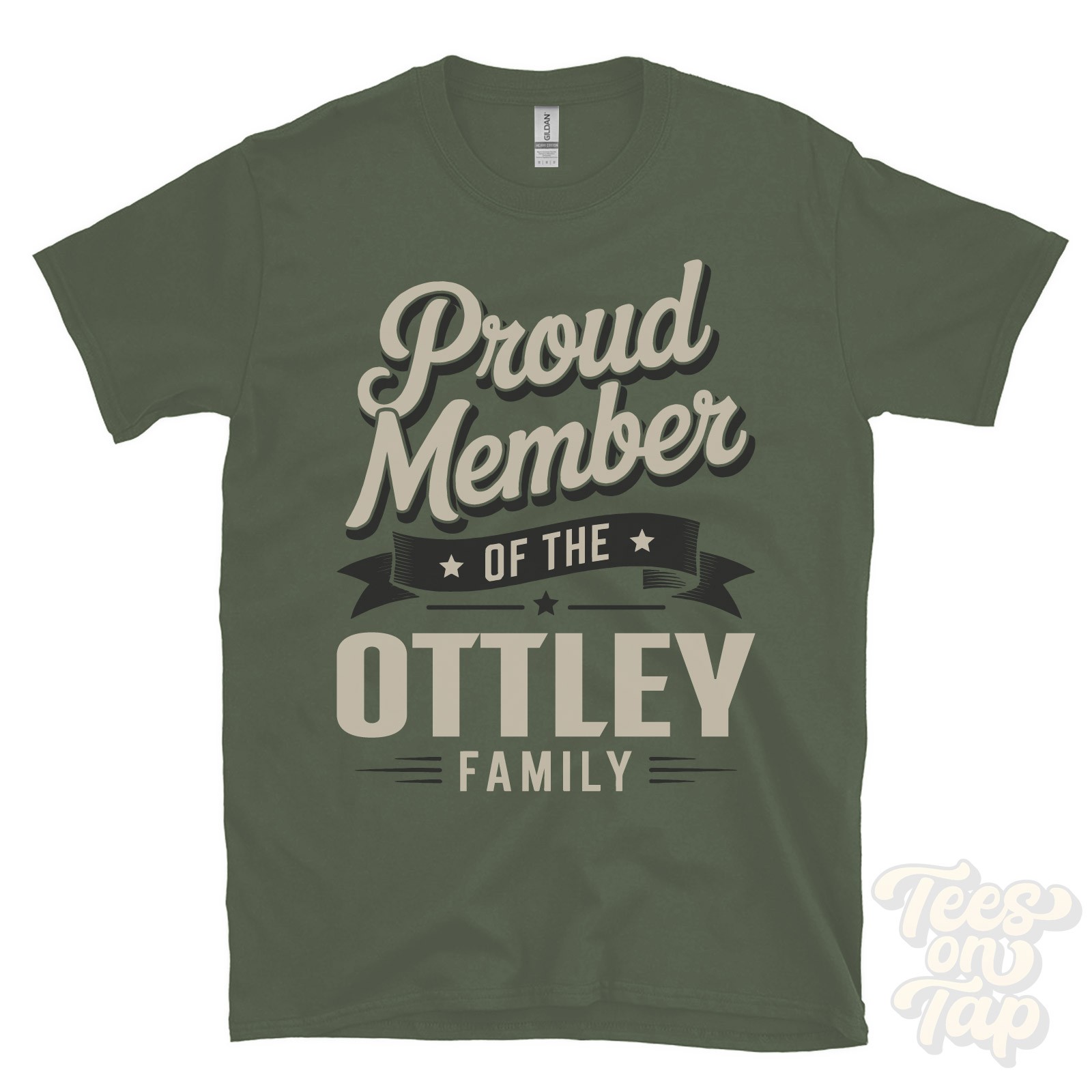PROUD MEMBER OF THE OTTLEY FAMILY T-SHIRT surname last name heritage ancestry